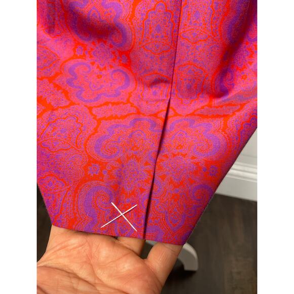 NWT, J.Crew, Size 6, Red & Purple Strapless Midi Dress, Silk Blend, Supportive - Picture 4 of 9